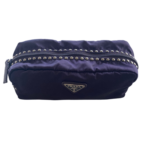 Dark Purple Prada Pouch