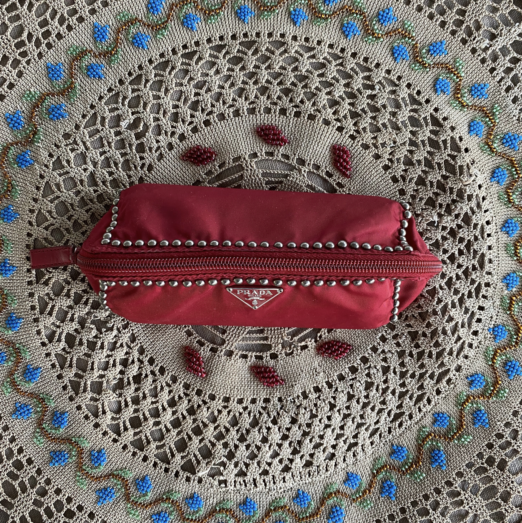 Reworked Prada Pouch